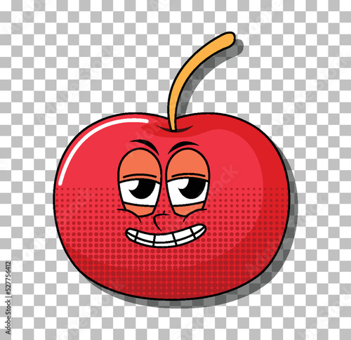 Red apple with facial expression