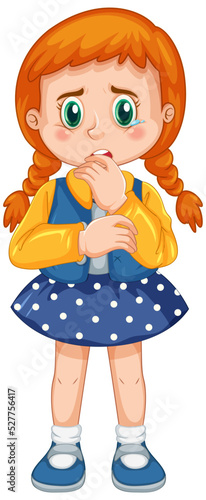 Sad girl with face expression