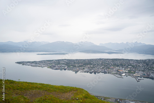 landscape view of the city of Tromso in northern Norway