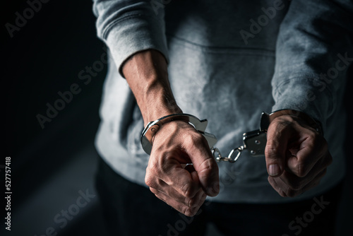Cuadro en lienzo 手錠・逮捕・男