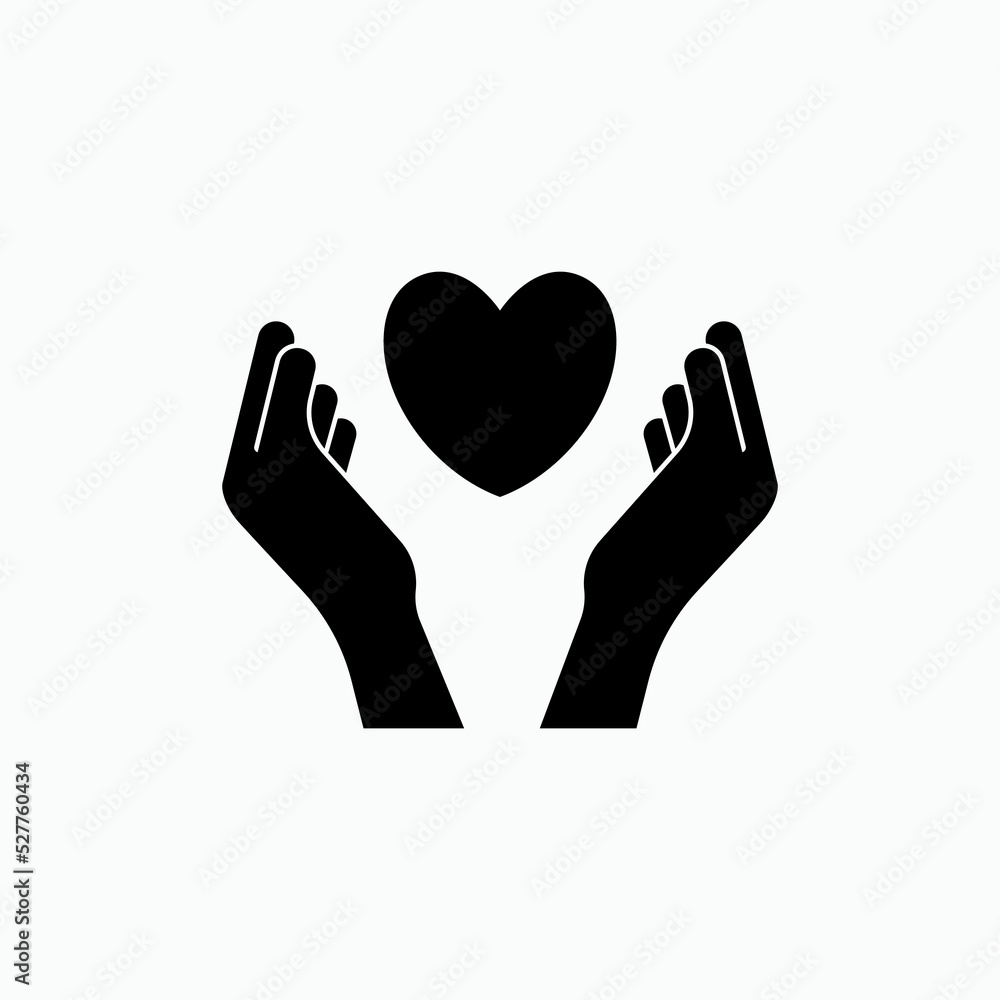 Charity Icon. Donation Symbol - Vector. Presented in Glyph Style. Charity Icon. Donation Symbol - Vector. Presented in Glyph Style.