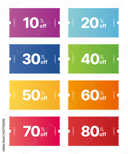 special event discount coupon vector collection