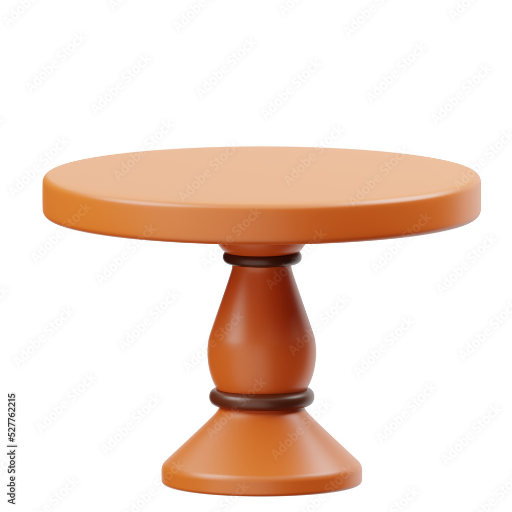 Round Table Furniture 3D Icon Round Table Furniture 3D Icon