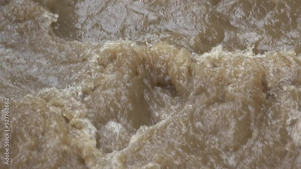 Inundation, Natural Calamity, Disaster, River in Mountains, Muddy Stream after Stormy Raining, Creek in Torrential Rain, Global Warming Inundation, Natural Calamity, Disaster, River in Mountains, Muddy Stream after Stormy Raining, Creek in Torrential Rain, Global Warming