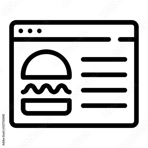 online menu line icon