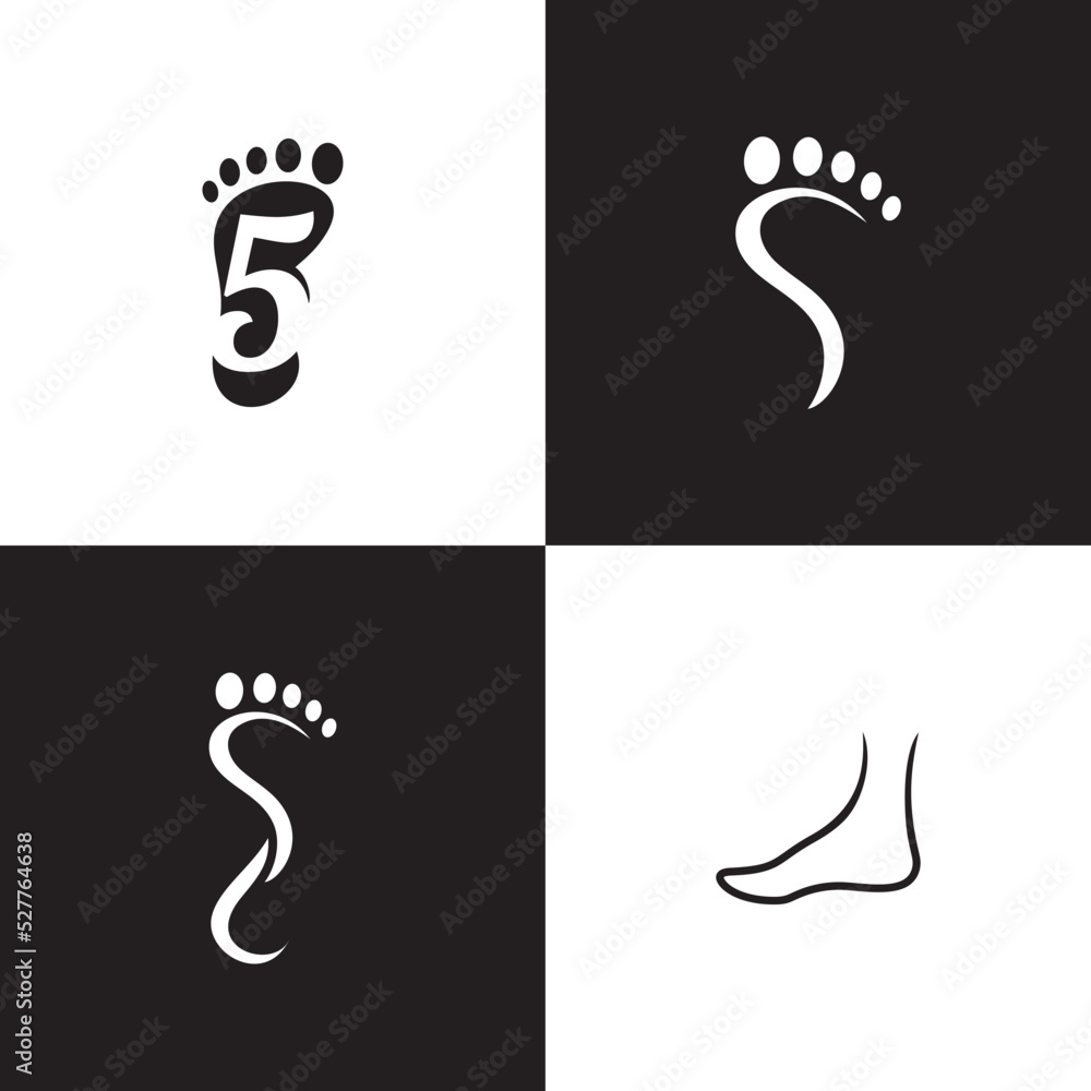 foot therapy logo design, foot therapy vector design, foot health logo