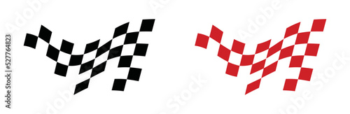 Victory flag race sport sign and  symbol icon logo vector. Finish flag icon