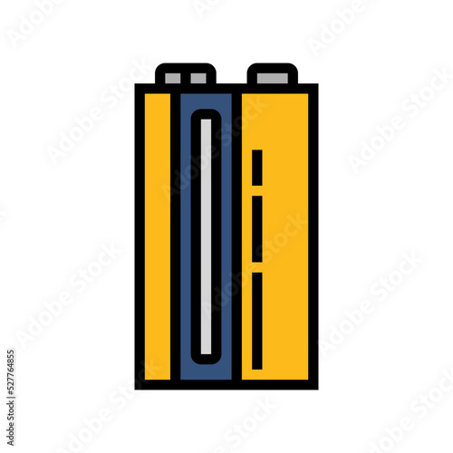 pp3 battery power energy color icon vector. pp3 battery power energy sign. isolated symbol illustration photo