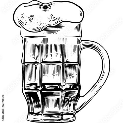 Beer Mug Hand drawn Sketch Illustration