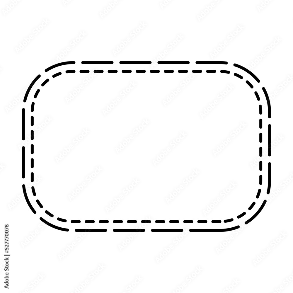 geometric dashed frame
