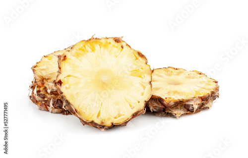 Pineapple slices isolated on a white background