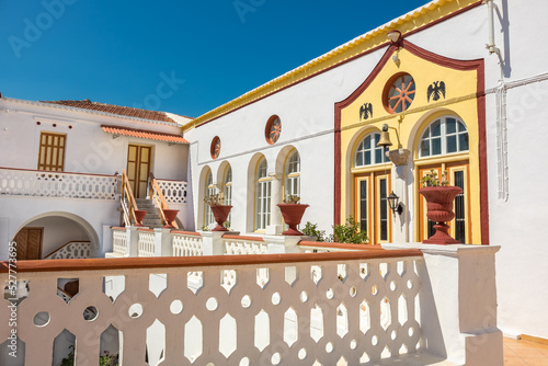 Obraz na płótnie Panormitis Monastery inside. Symi island, Greece w salonie