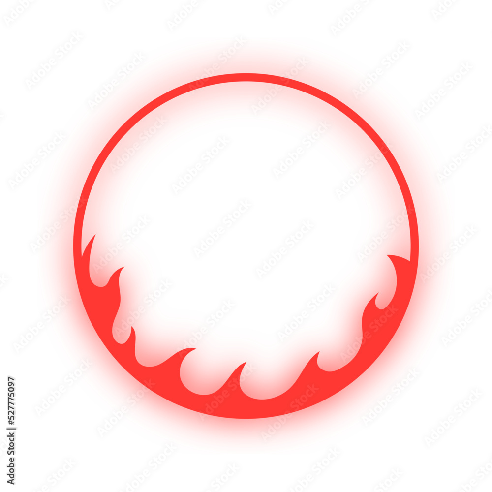 Obraz premium neon art circle frame