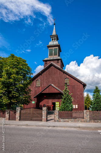 Church Our Lady of the Rosary, Karsin, Pomeranian Voivodeship, Poland.
