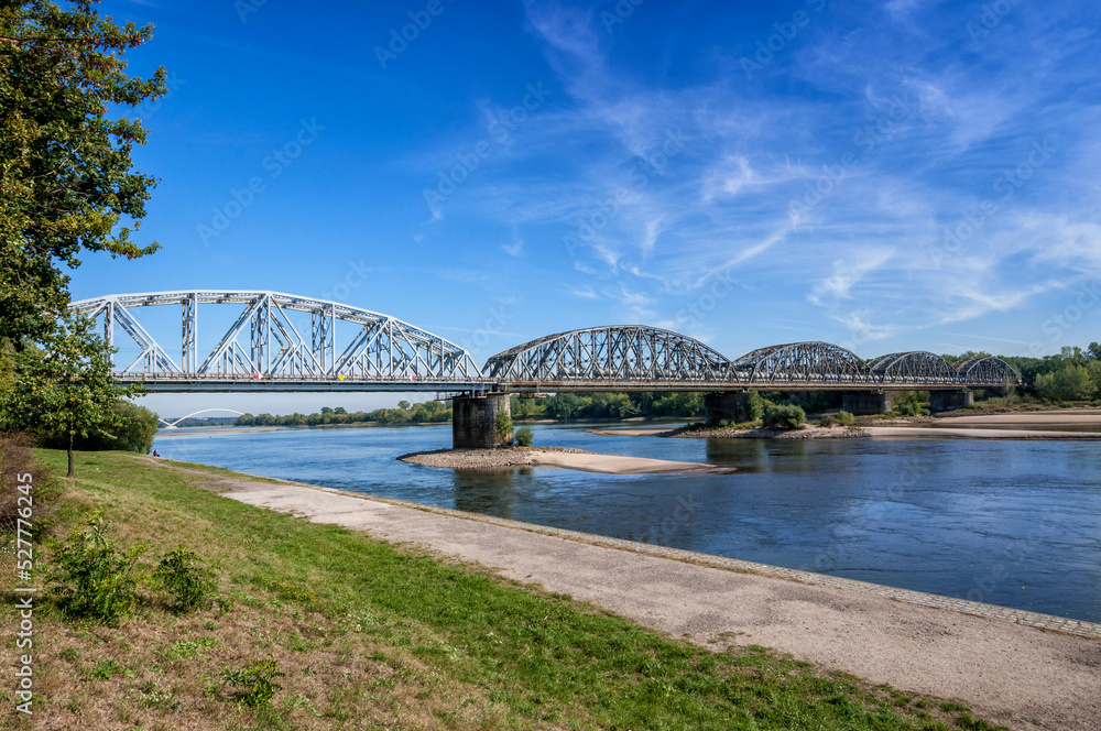 Railway bridge Ernest Malinowski in Torun, Kuyavian-Pomeranian Voivodeship, Poland