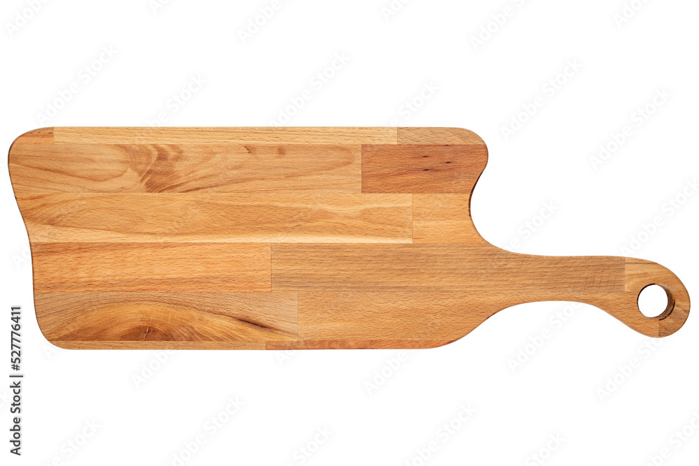 Wooden cutting board isolated on white background. Top view. Wooden cutting board isolated on white background. Top view.