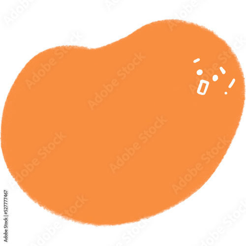 Abstract shapes in orange color illustration