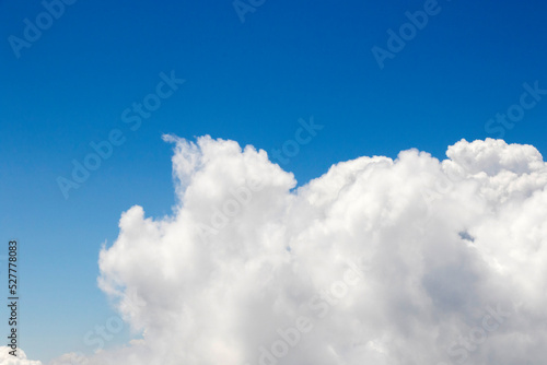 Clouds and blue sky view and landscape, blue and white colors