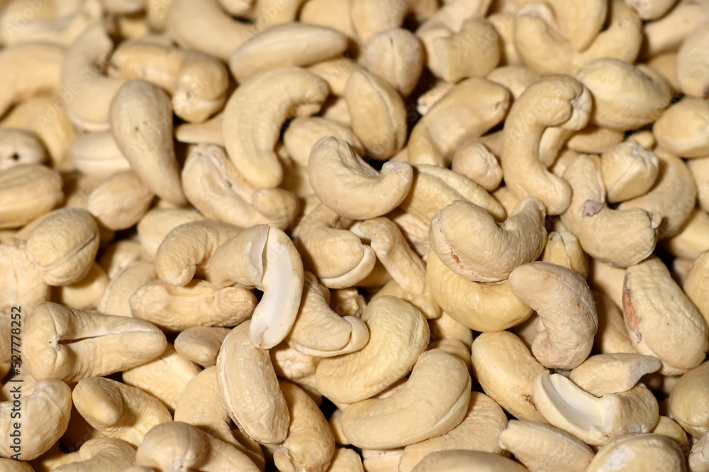 closeup of Tasty cashew nuts closeup of Tasty cashew nuts