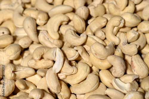 closeup of Tasty cashew nuts