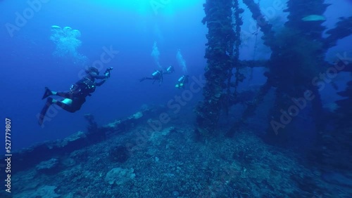 Wallpaper Mural Diving on the "Iro" famous ship wrecks of the Palau archipelago. Diving on the reefs of the Palau. These ship wrecks were from Japanese Navy at WW2. Torontodigital.ca