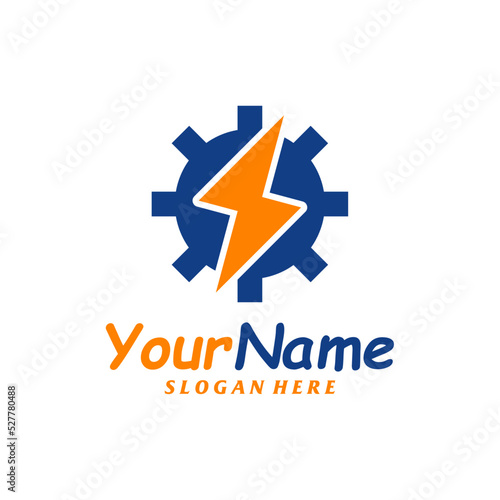 Free Download Thunder Gear Logo Design Template. Fast Gear logo concept vector. Creative Icon Symbol - GFXLoad