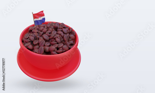 3d coffee day Croatia flag rendering left view