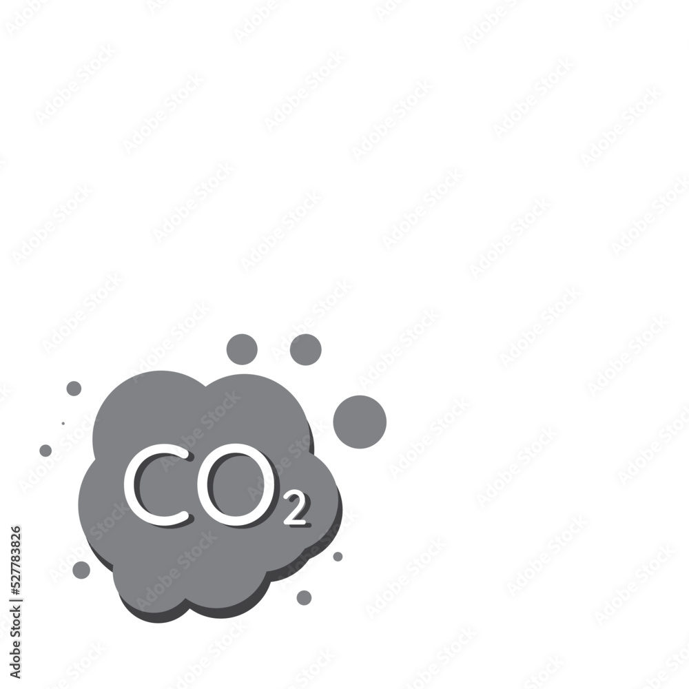 co2 pollution icon. carbon dioxide pollution. ecology and environment symbol. isolated vector image in flat style.. co2 pollution icon. carbon dioxide pollution. ecology and environment symbol. isolated vector image in flat style..
