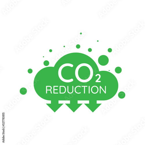 co2 reduction cloud icon. isolated vector image in flat style.