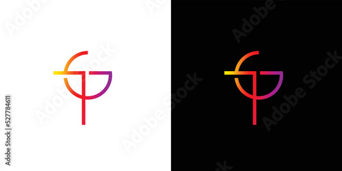 Cool and modern TG logo design
