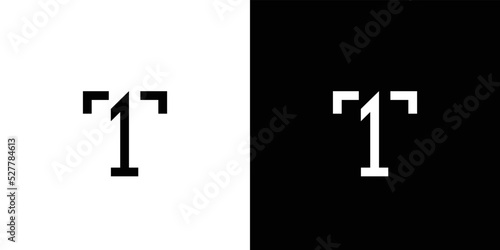 Modern, unique and cool T1 logo design