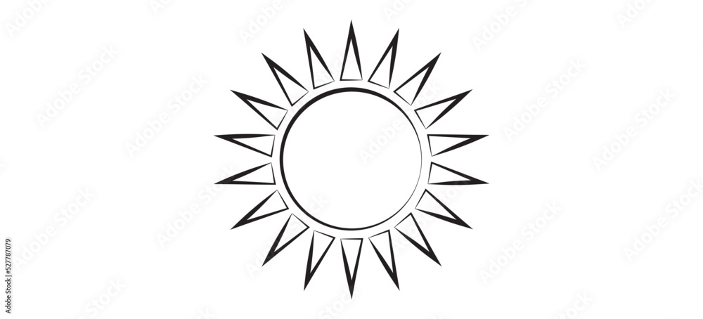 Vector illustration of the sun Vector illustration of the sun