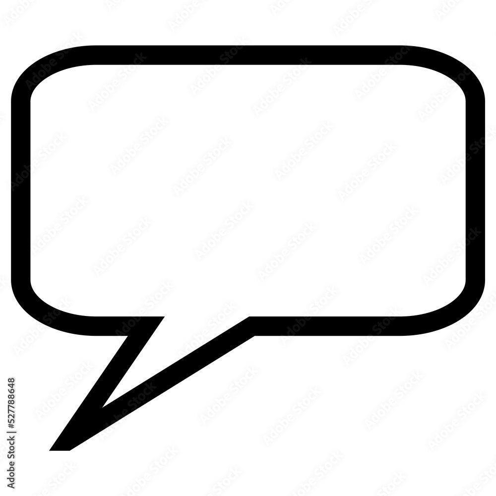 Sprechblase Icon in schwarz als Symbol für Kontakt, Kommunikation oder Chat