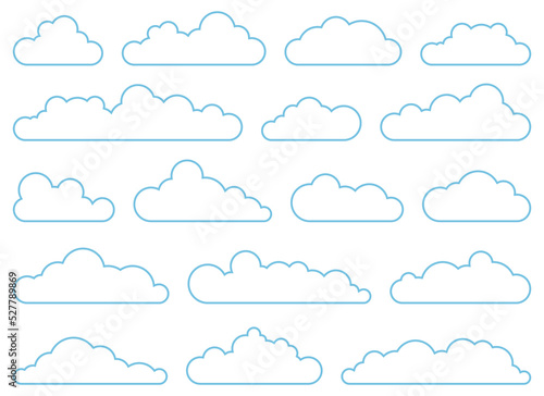 Cloud icon in flat style vector illustration