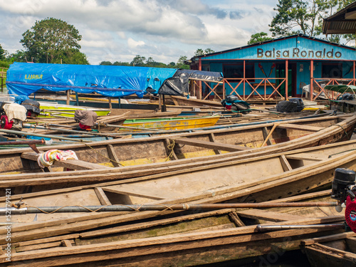 Wallpaper Mural Indian  boats  on the bank of the river Torontodigital.ca