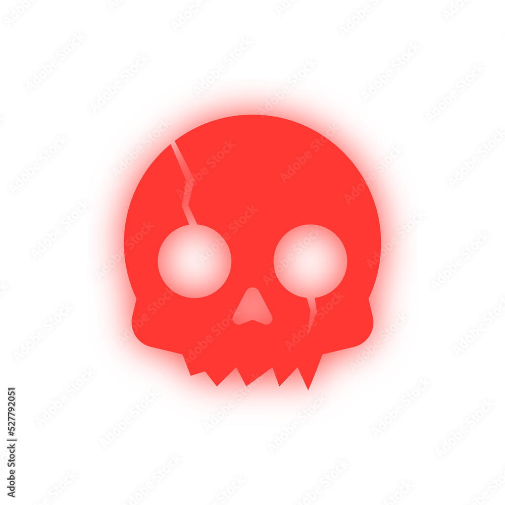 Fototapeta premium neon skull element 