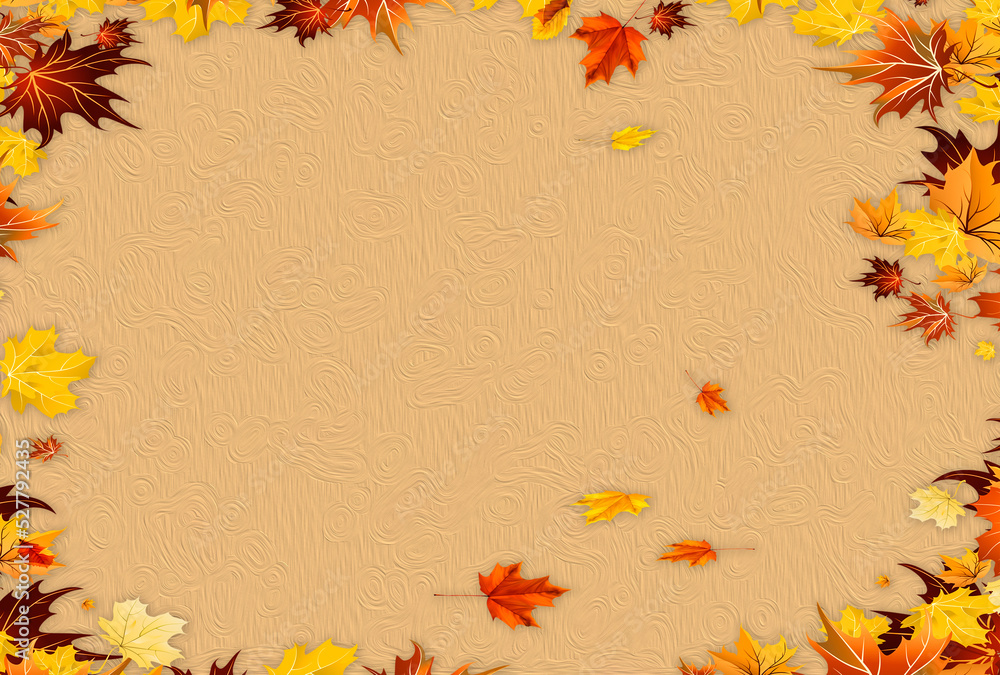 Abstract background autumn leaves falling brown background patterns, hello autumn, autumn sale, seasons. Perfect background for banner, poster, flyer, cover Abstract background autumn leaves falling brown background patterns, hello autumn, autumn sale, seasons. Perfect background for banner, poster, flyer, cover
