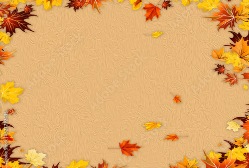 Abstract background autumn leaves falling brown background patterns, hello autumn, autumn sale, seasons. Perfect background for banner, poster, flyer, cover