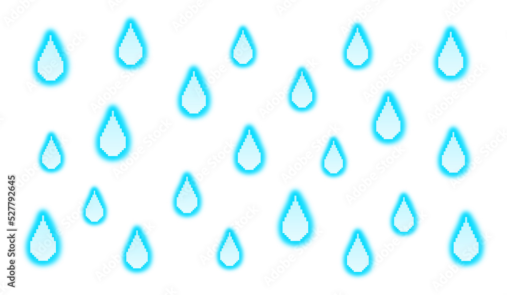 Blue glowing pixel art drop pattern Blue glowing pixel art drop pattern