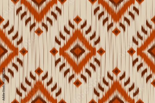 Abstract ethnic ikat art. Seamless pattern in tribal. Aztec geometric ornament print. Design for background, wallpaper, illustration, fabric, clothing, carpet, textile, batik, embroidery.