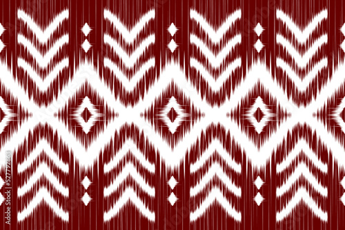 Carpet ethnic ikat art. Geometric seamless pattern in tribal. Mexican style. Design for background, wallpaper, illustration, fabric, clothing, carpet, textile, batik, embroidery.