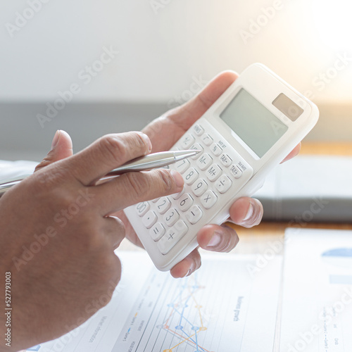 Wallpaper Mural Financial businessman analyze the graph of the company's performance to create profits and growth, Market research reports and income statistics, Financial and Accounting concept. Torontodigital.ca