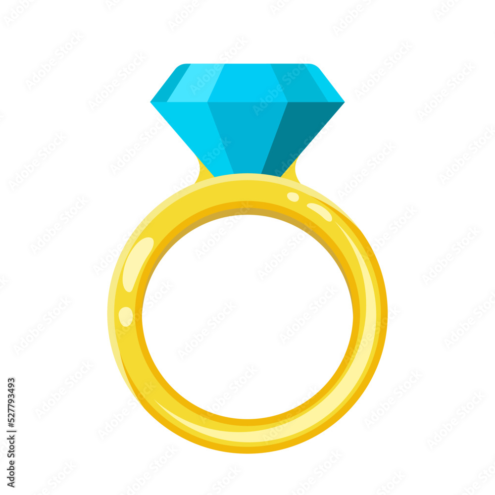 Gold engagement ring with blue diamond Gold engagement ring with blue diamond