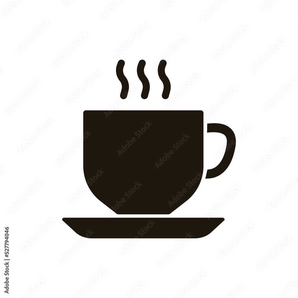 Mug with hot drink and steam line icon. Tea, coffee, cafe, break, time, have a rest, black, brew, tasty, coffee house, caffeine, breakfast, morning. Beverage concept. Vector line icon for Business Mug with hot drink and steam line icon. Tea, coffee, cafe, break, time, have a rest, black, brew, tasty, coffee house, caffeine, breakfast, morning. Beverage concept. Vector line icon for Business