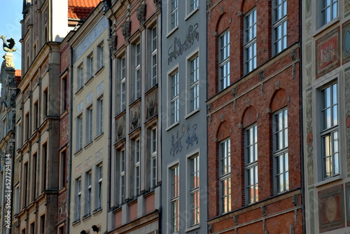 Bunte Häuser in der Altstadt von Danzig