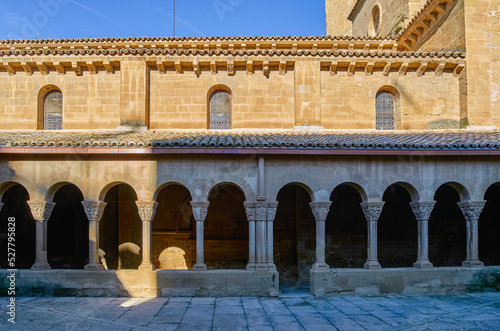 Fototapet Exterior frontage with columns of the Monastery of San Pedro el Viejo, Huesca
