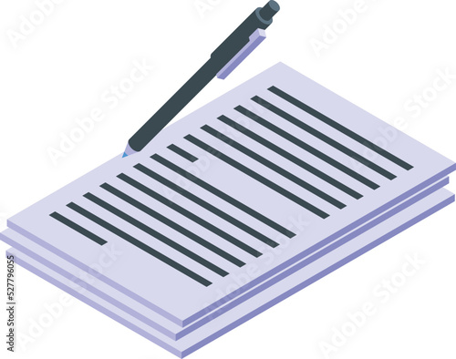 Content plan writer icon isometric vector. Web market. Digital time photo