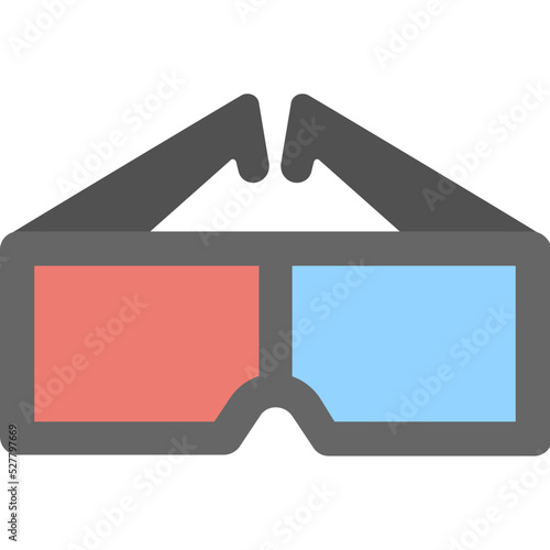 3D Glasses Vector Icon