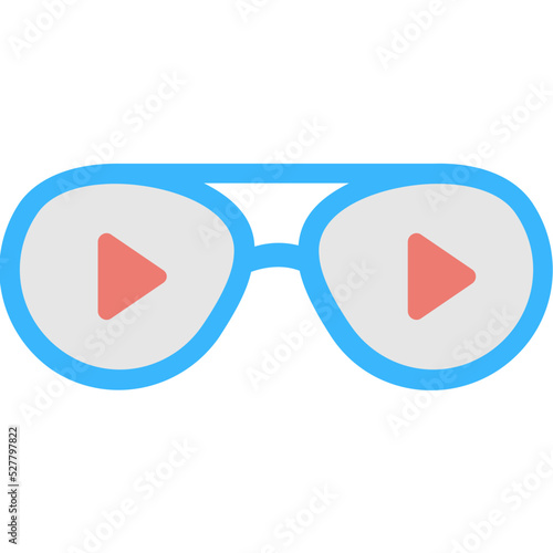 3D Glasses Vector Icon