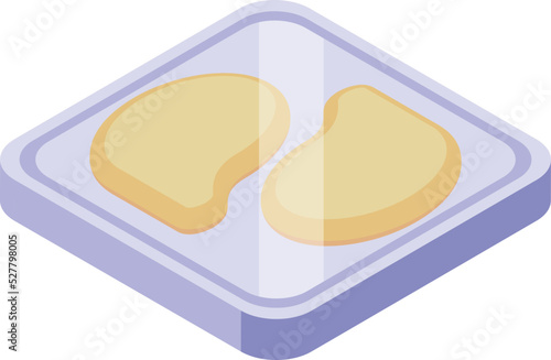 Eye patches box icon isometric vector. Gel mask. Skin facial